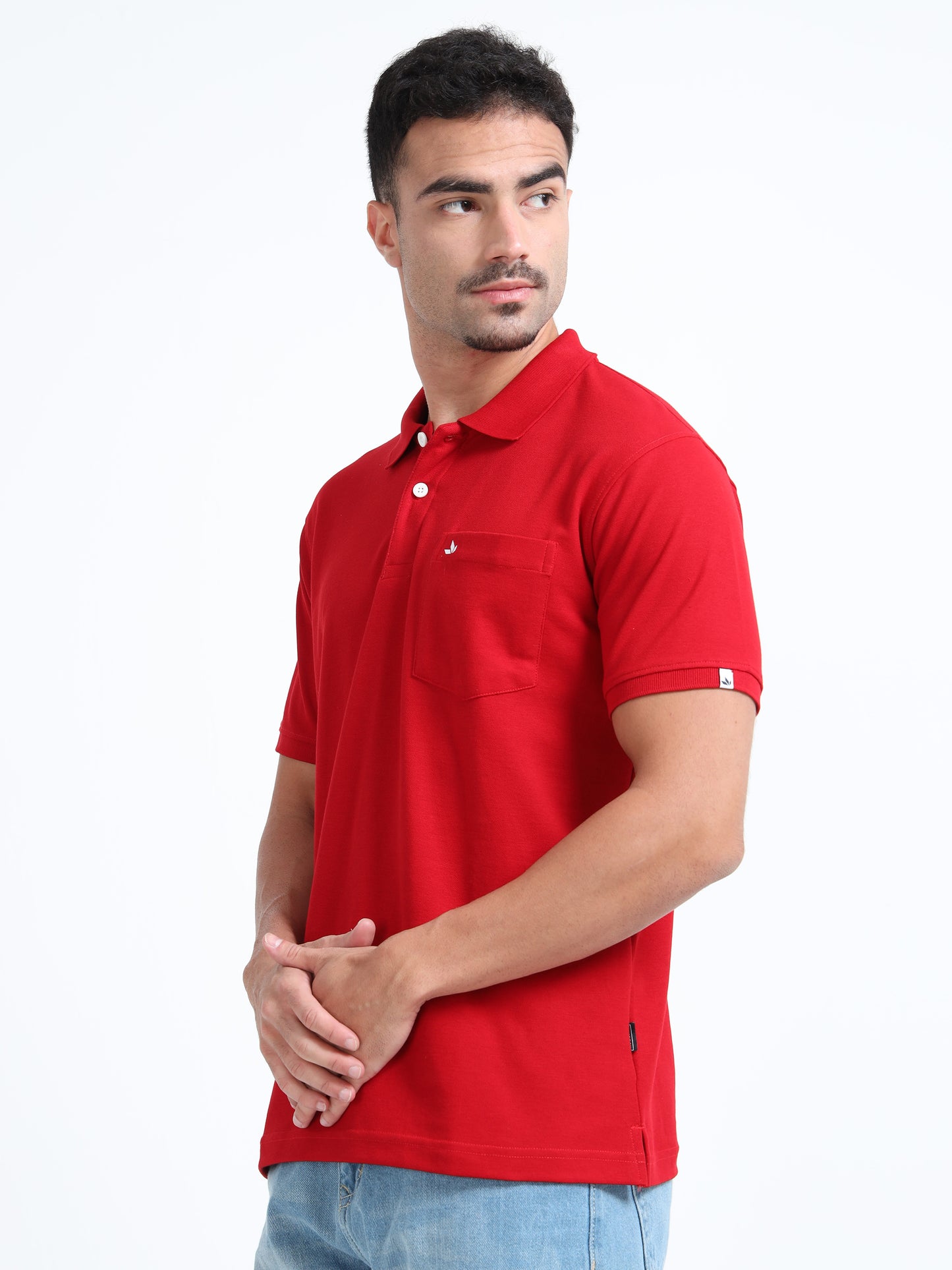 Men's Cotton BRICK RED Polo T-shirt