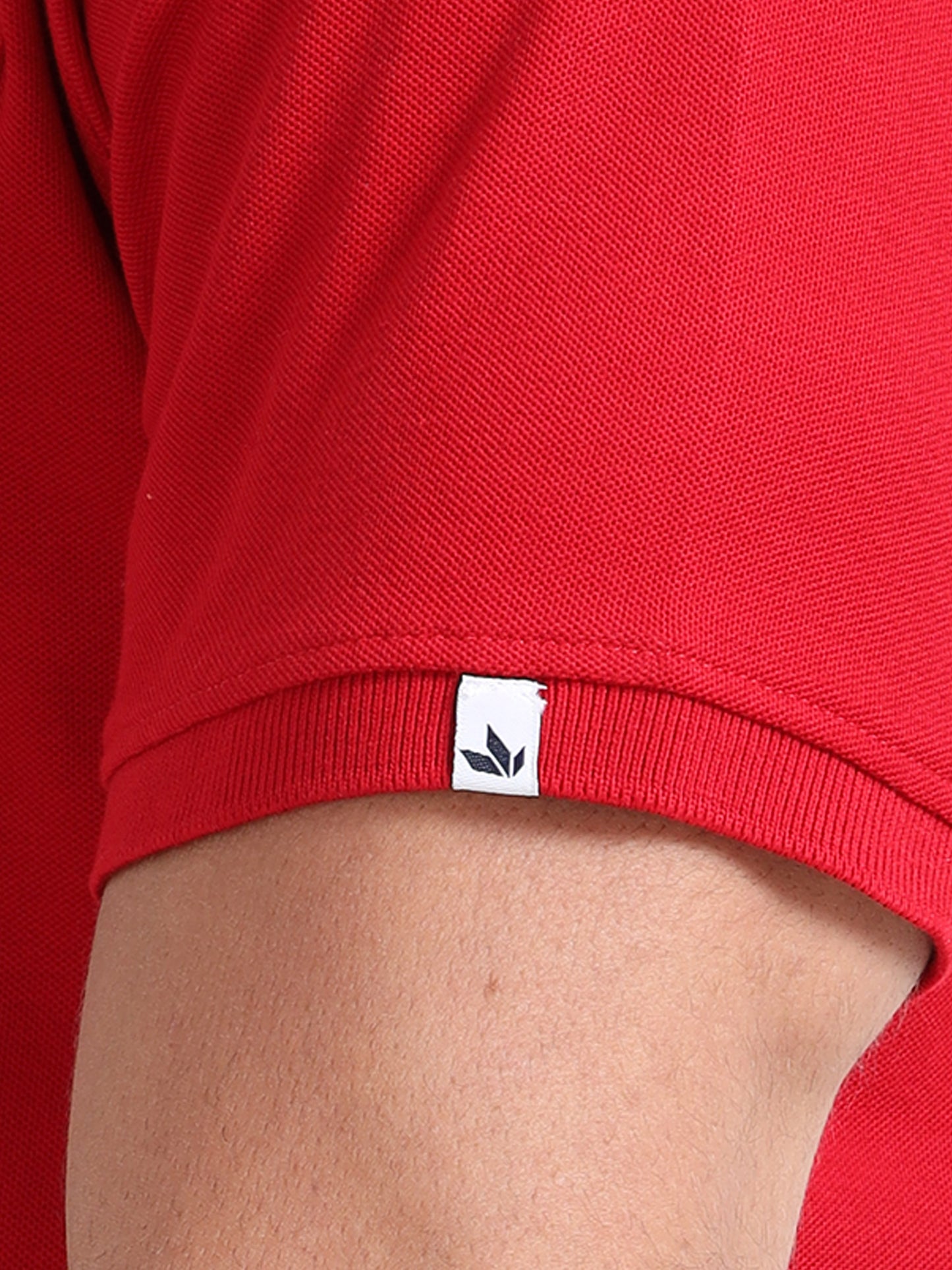 Men's Cotton Red Polo T-shirt