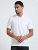 Men's Cotton White Polo T-shirt