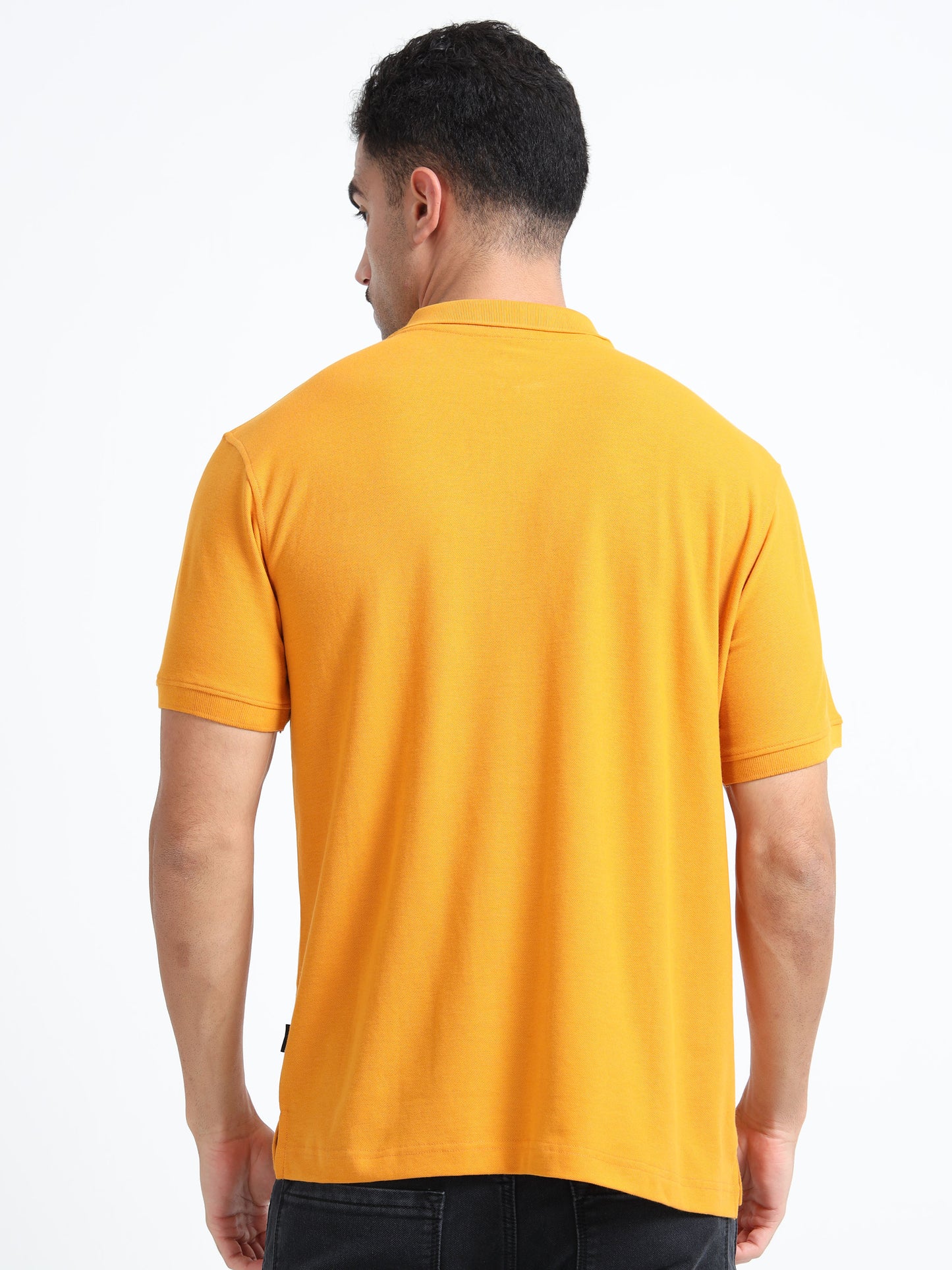 Men's Cotton Mustard Polo T-shirt