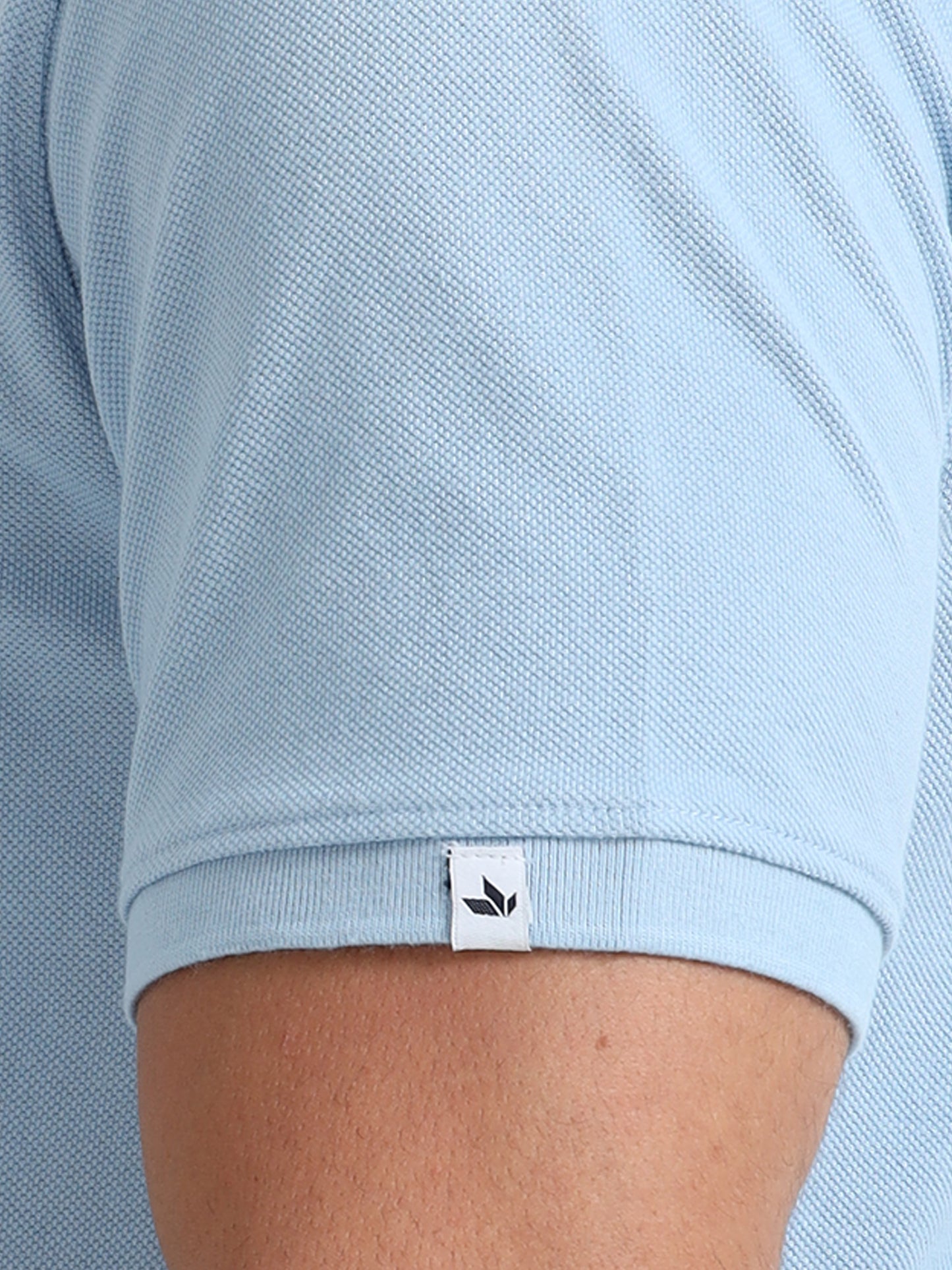 Men's Cotton Sky Blue Polo T-shirt