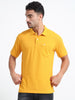 Men's Cotton Yellow Polo T-shirt