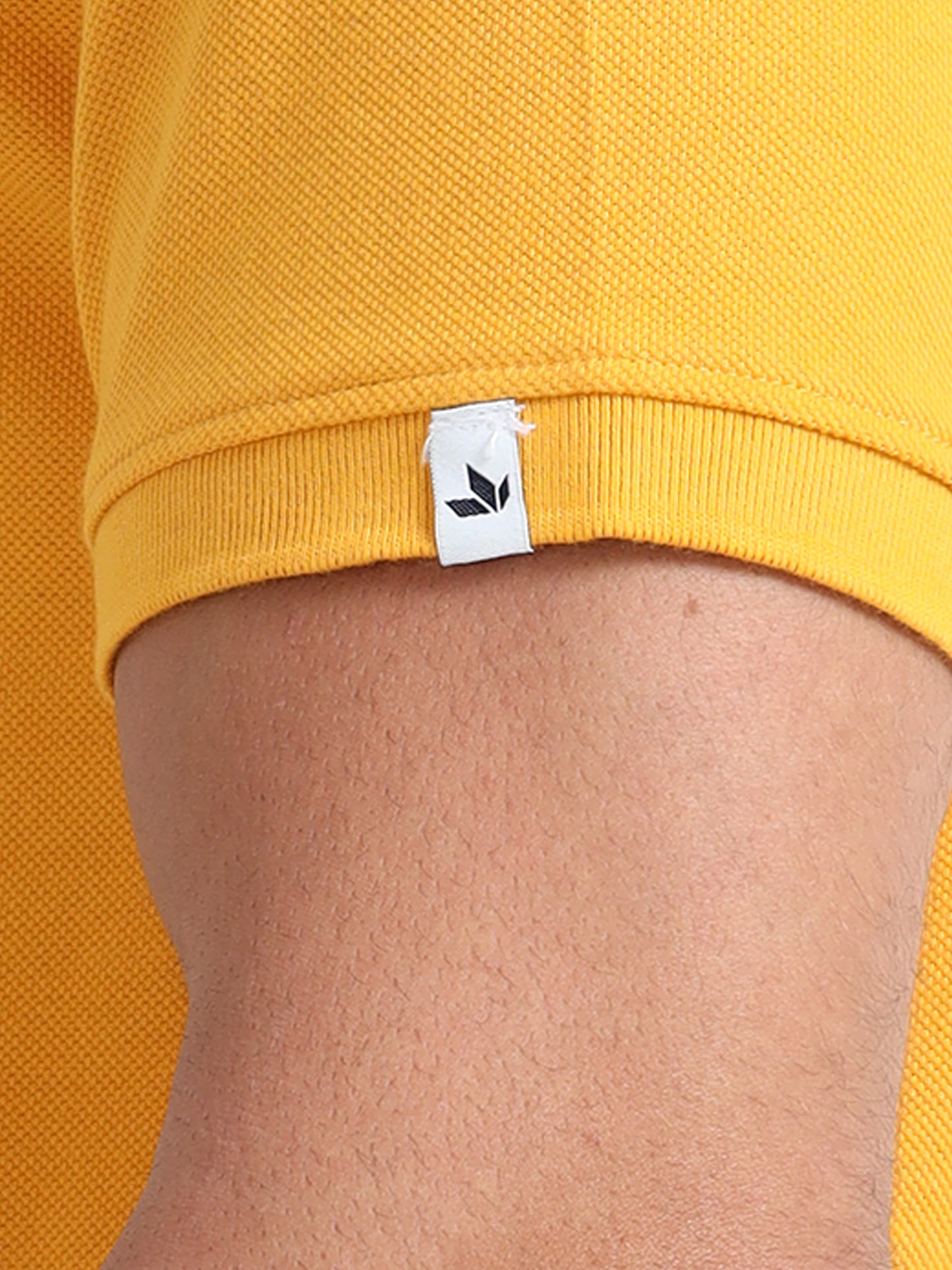 Men's Cotton Yellow Polo T-shirt