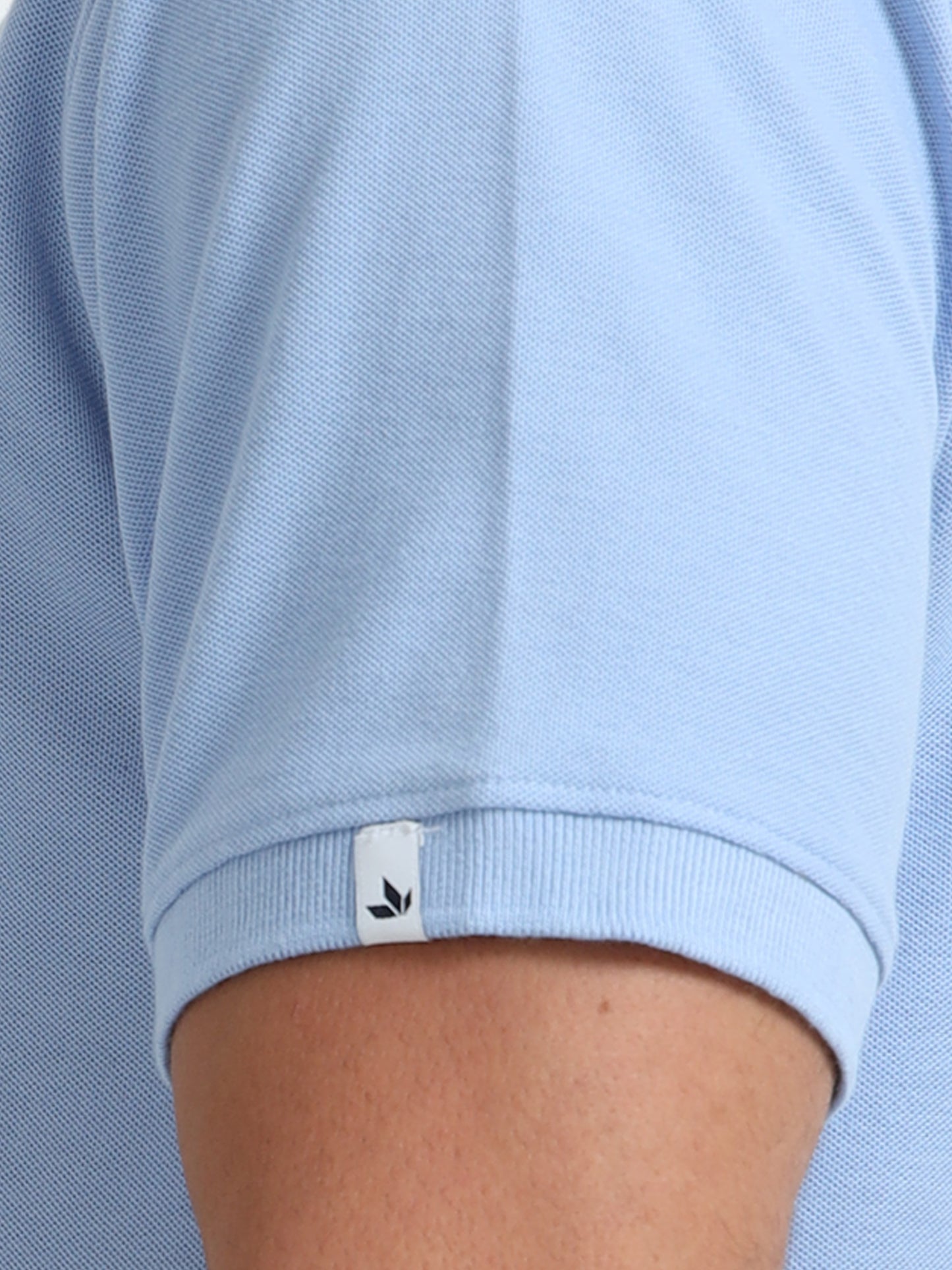 Men's Cotton Bright Blue Polo T-shirt