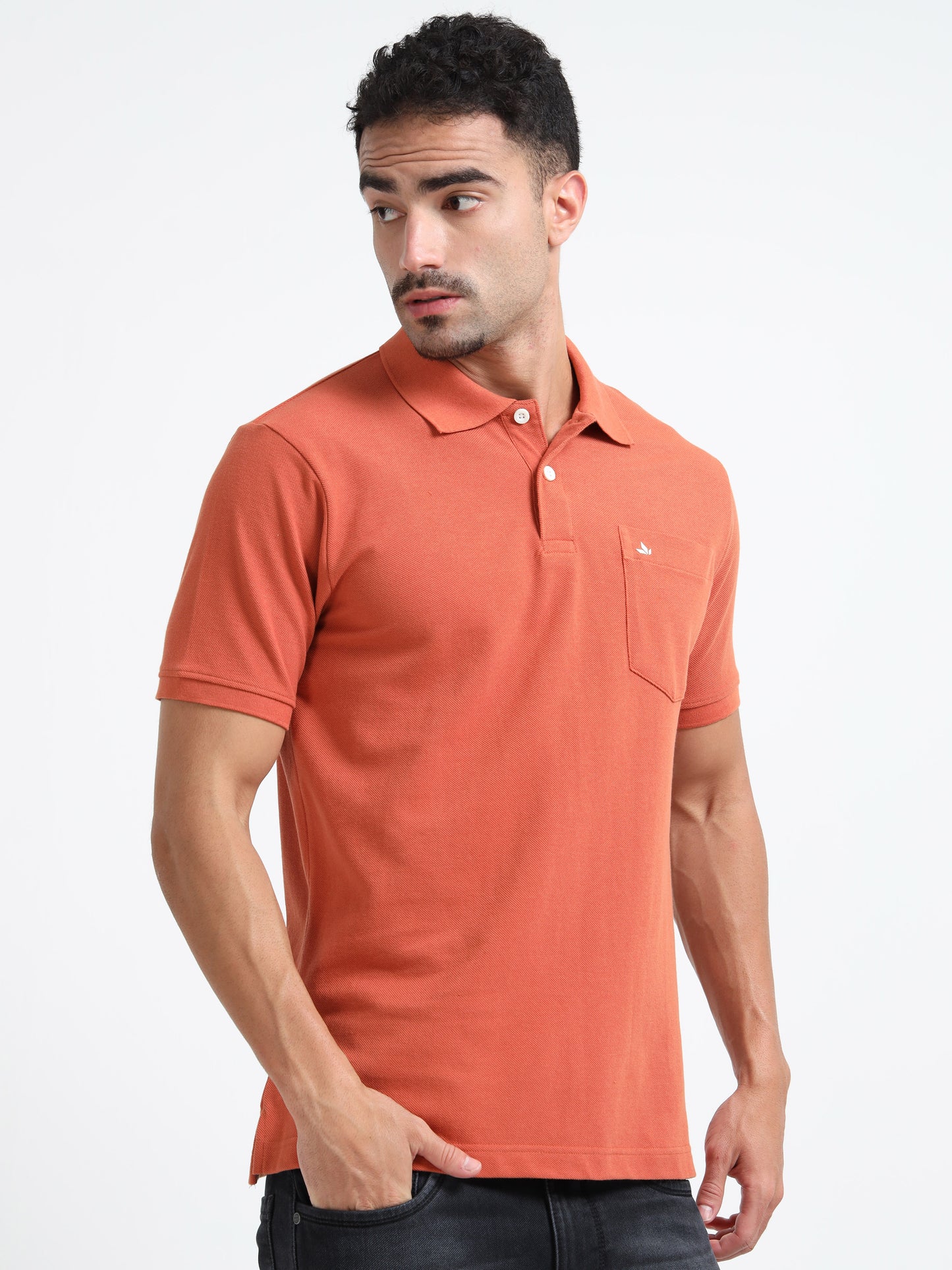 Men's Cotton Coral Polo T-shirt