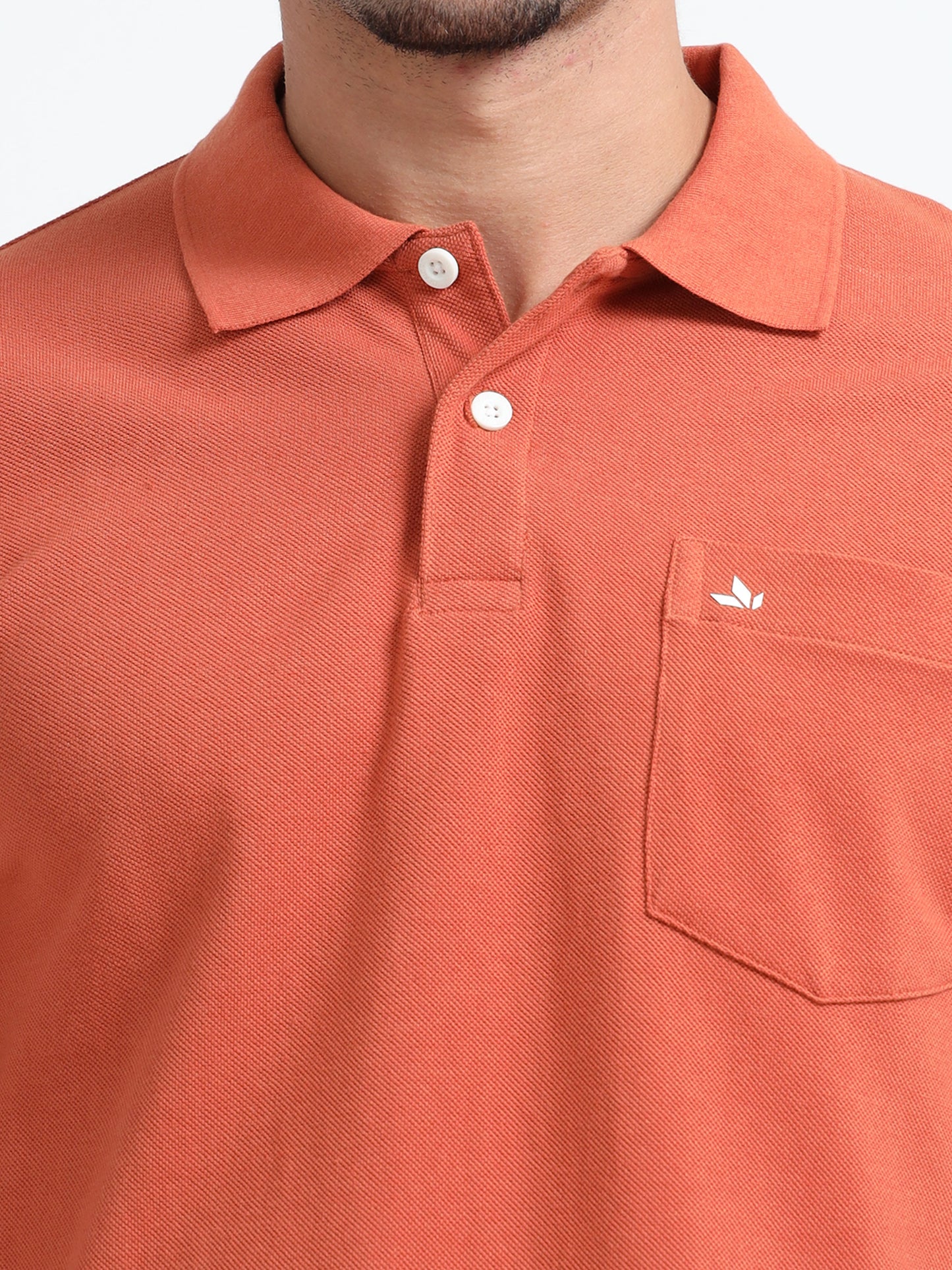 Men's Cotton Coral Polo T-shirt