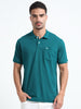 Men's Cotton Teal Polo T-shirt