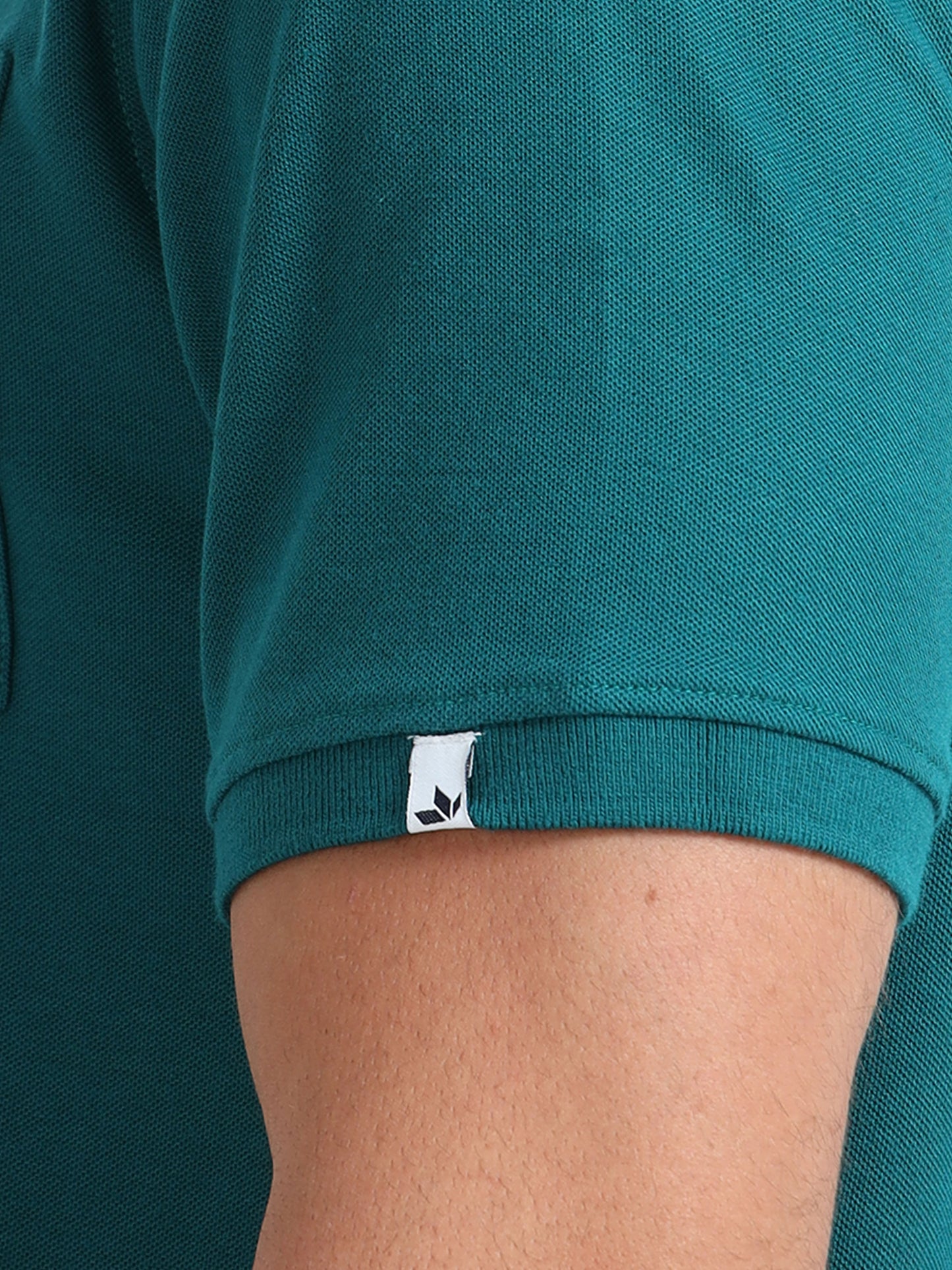 Men's Cotton Teal Polo T-shirt