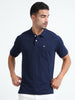 Men's Cotton Navy Polo T-shirt
