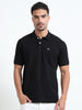 Men's Cotton Deep Blue Polo T-shirt