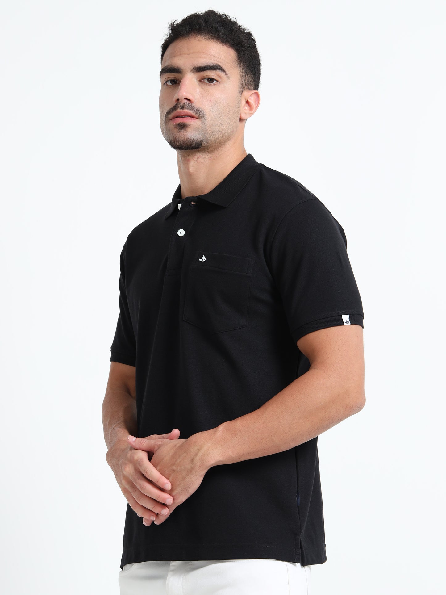 Men's Cotton Deep Blue Polo T-shirt