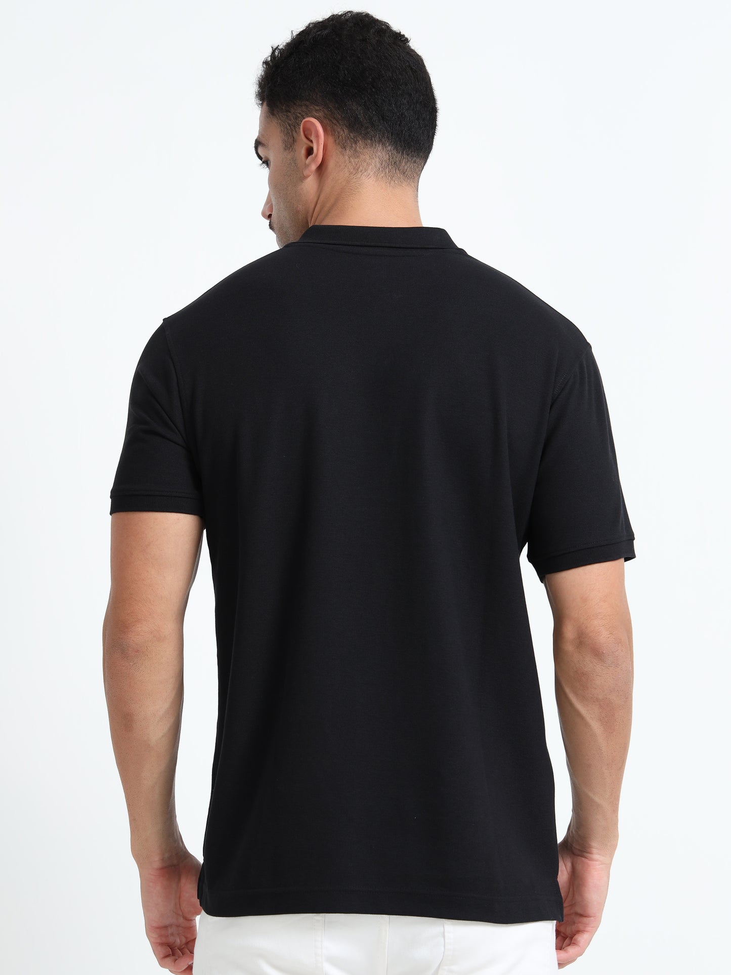 Men's Cotton Deep Blue Polo T-shirt