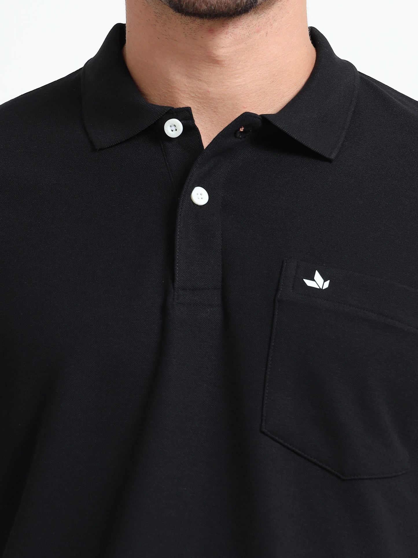 Men's Cotton Deep Blue Polo T-shirt