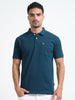 Men's Cotton Cobalt Blue Polo T-shirt