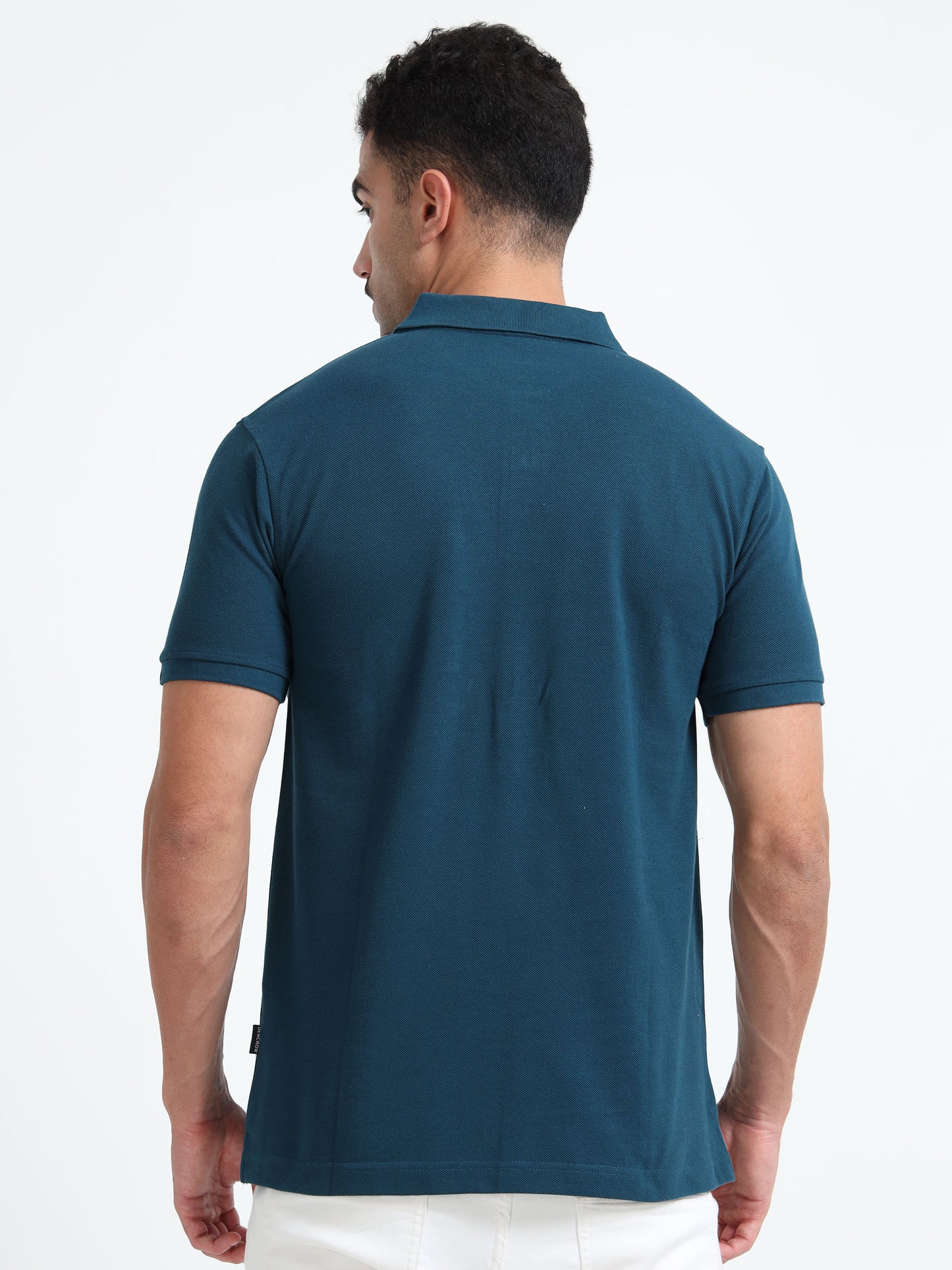 Men's Cotton Cobalt Blue Polo T-shirt