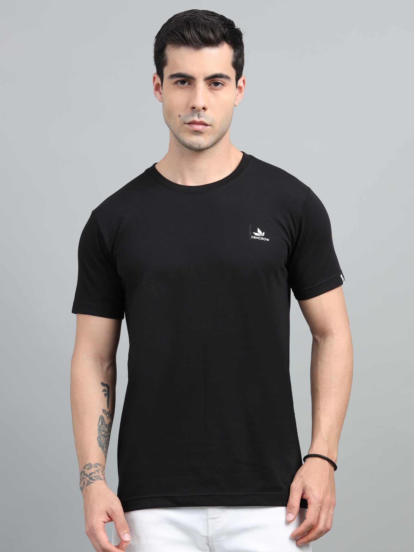 Men's Black Round Neck T-Shirt