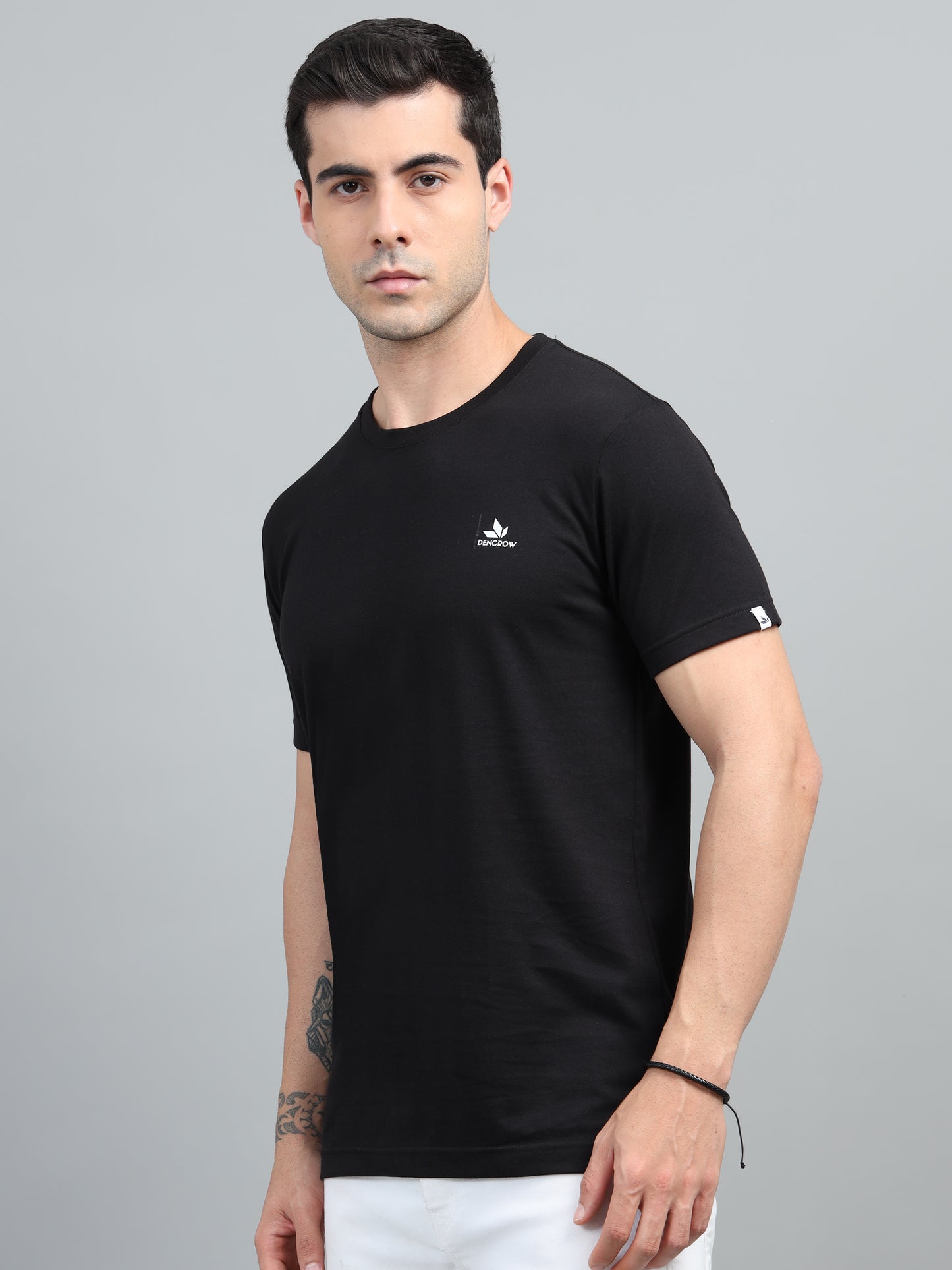 Men's Black Round Neck T-Shirt