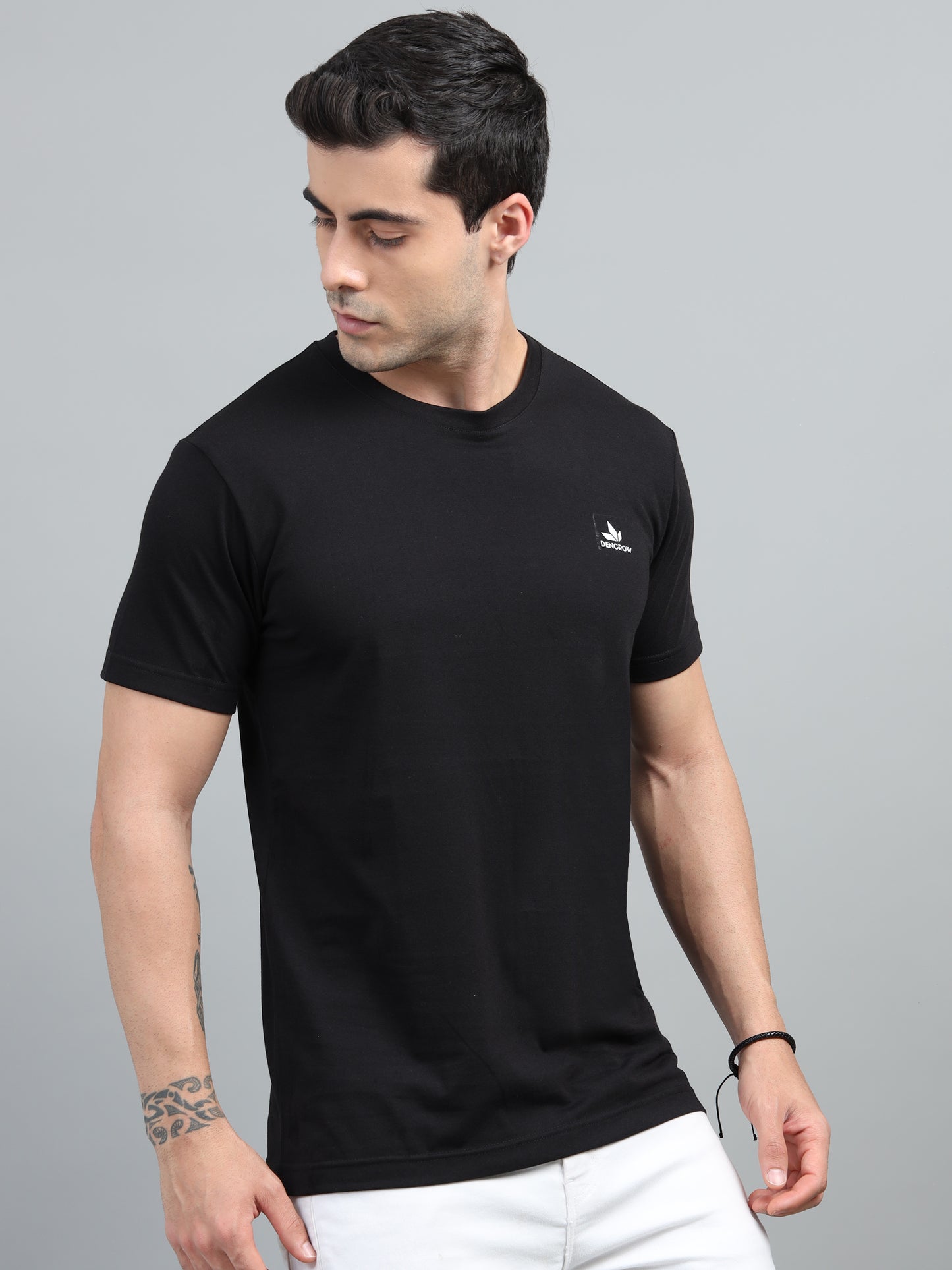 Men's Black Round Neck T-Shirt