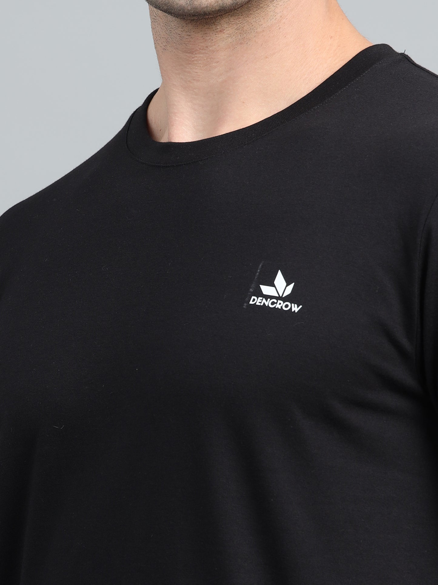 Men's Black Round Neck T-Shirt