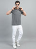 Men's Dark Grey Round Neck T-Shirt