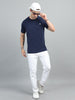 Men's Navy Blue Round Neck T-Shirt
