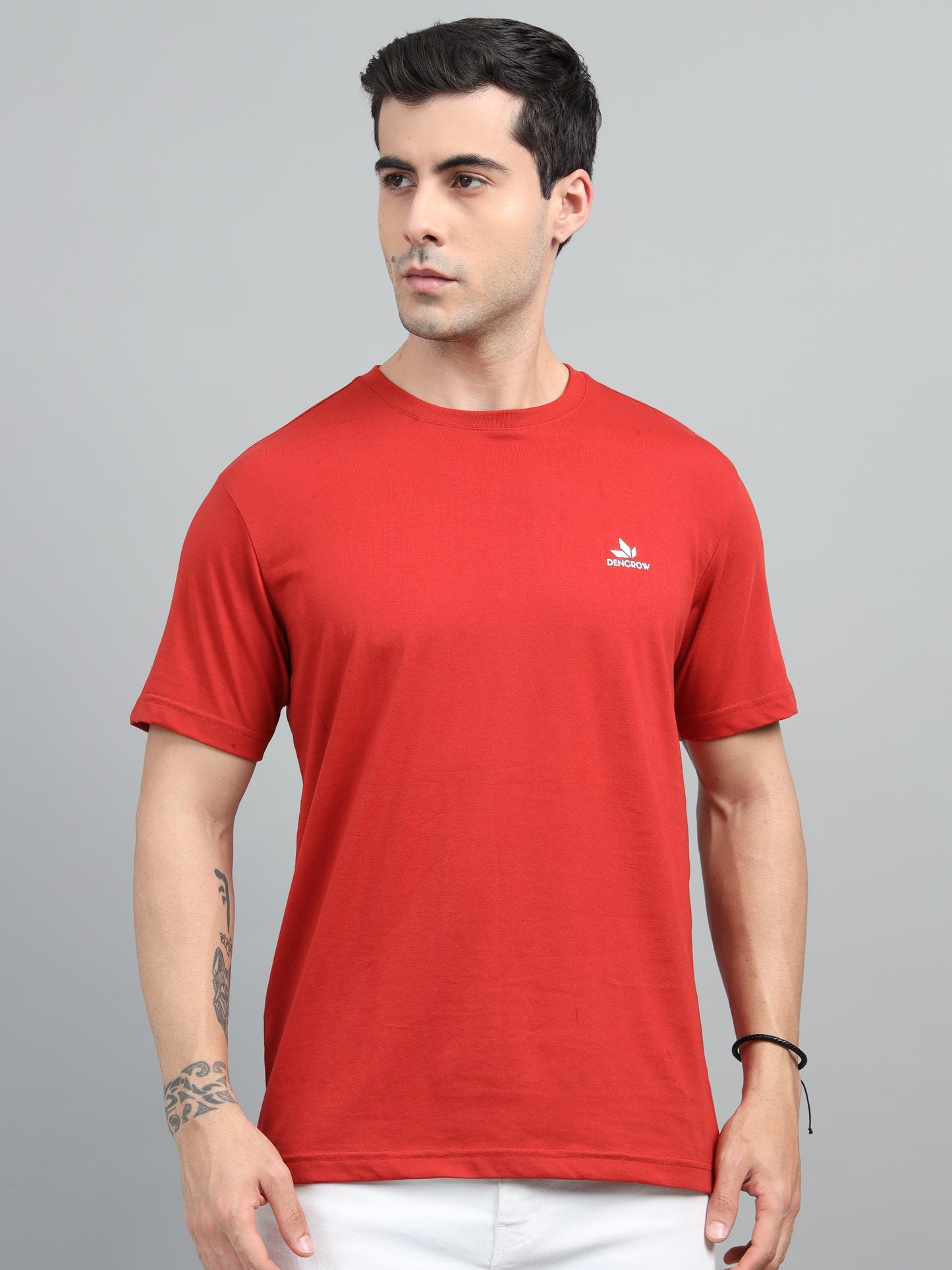 Men's Red Round Neck T-Shirt