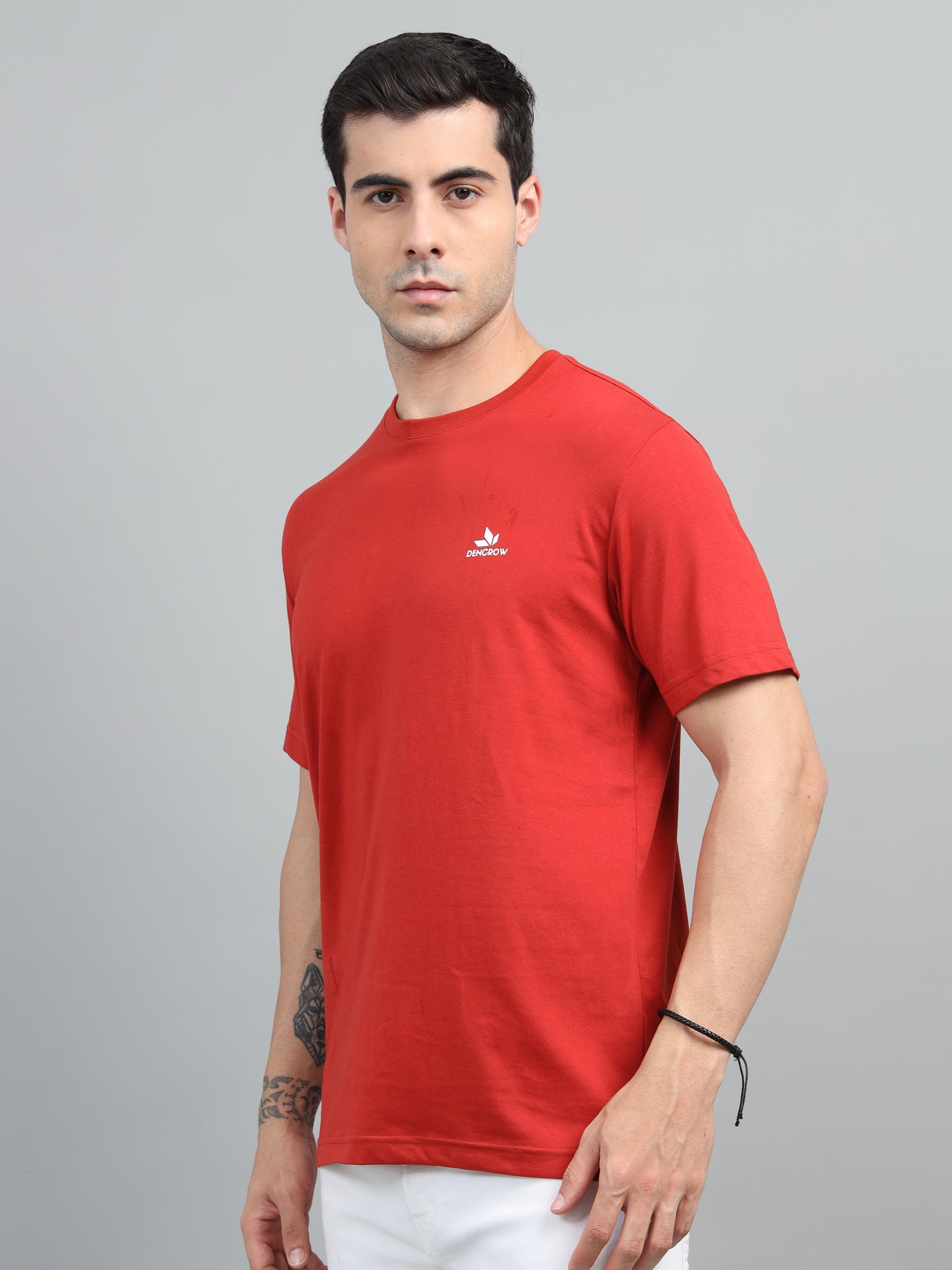 Men's Red Round Neck T-Shirt