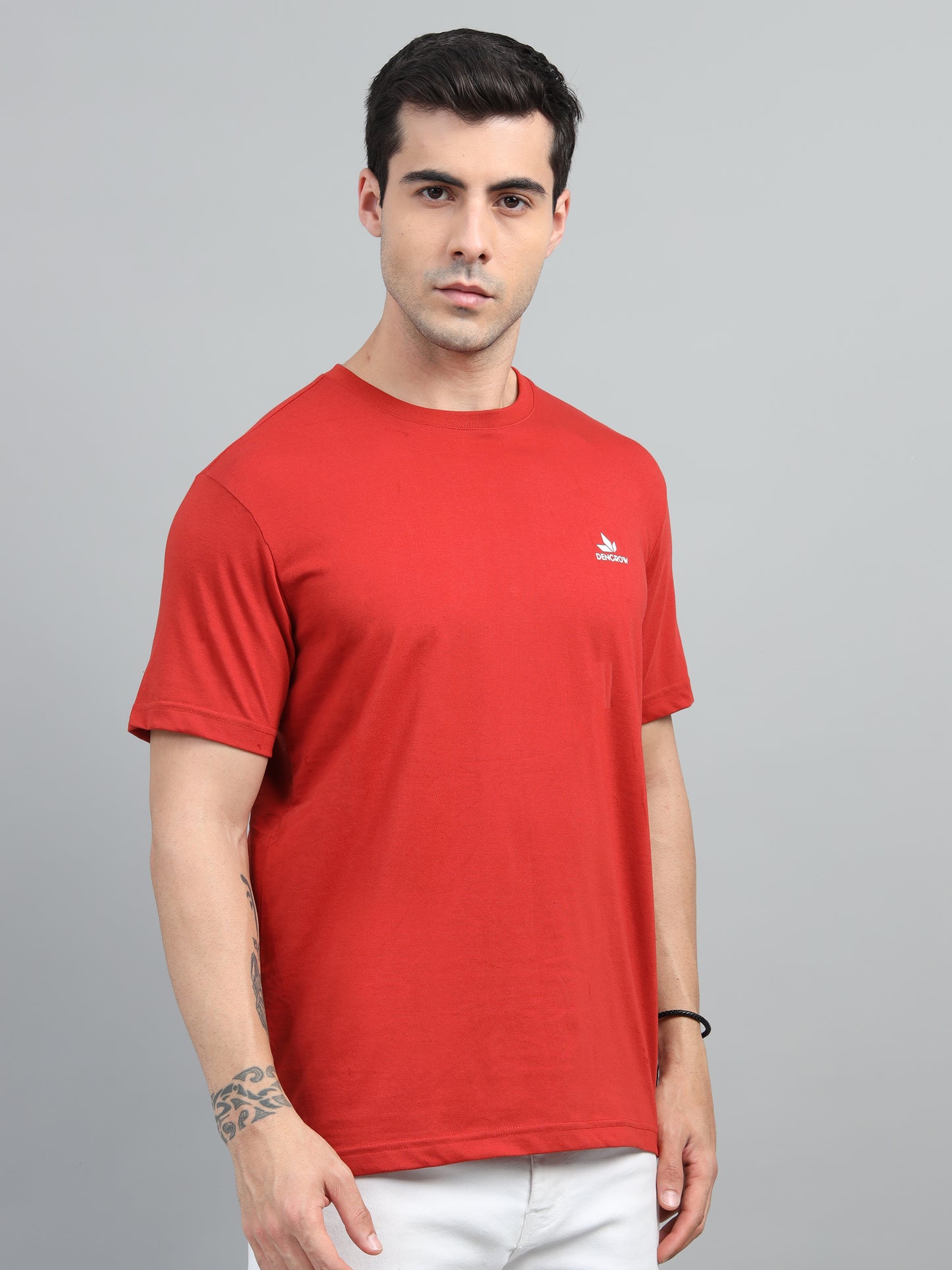 Men's Red Round Neck T-Shirt