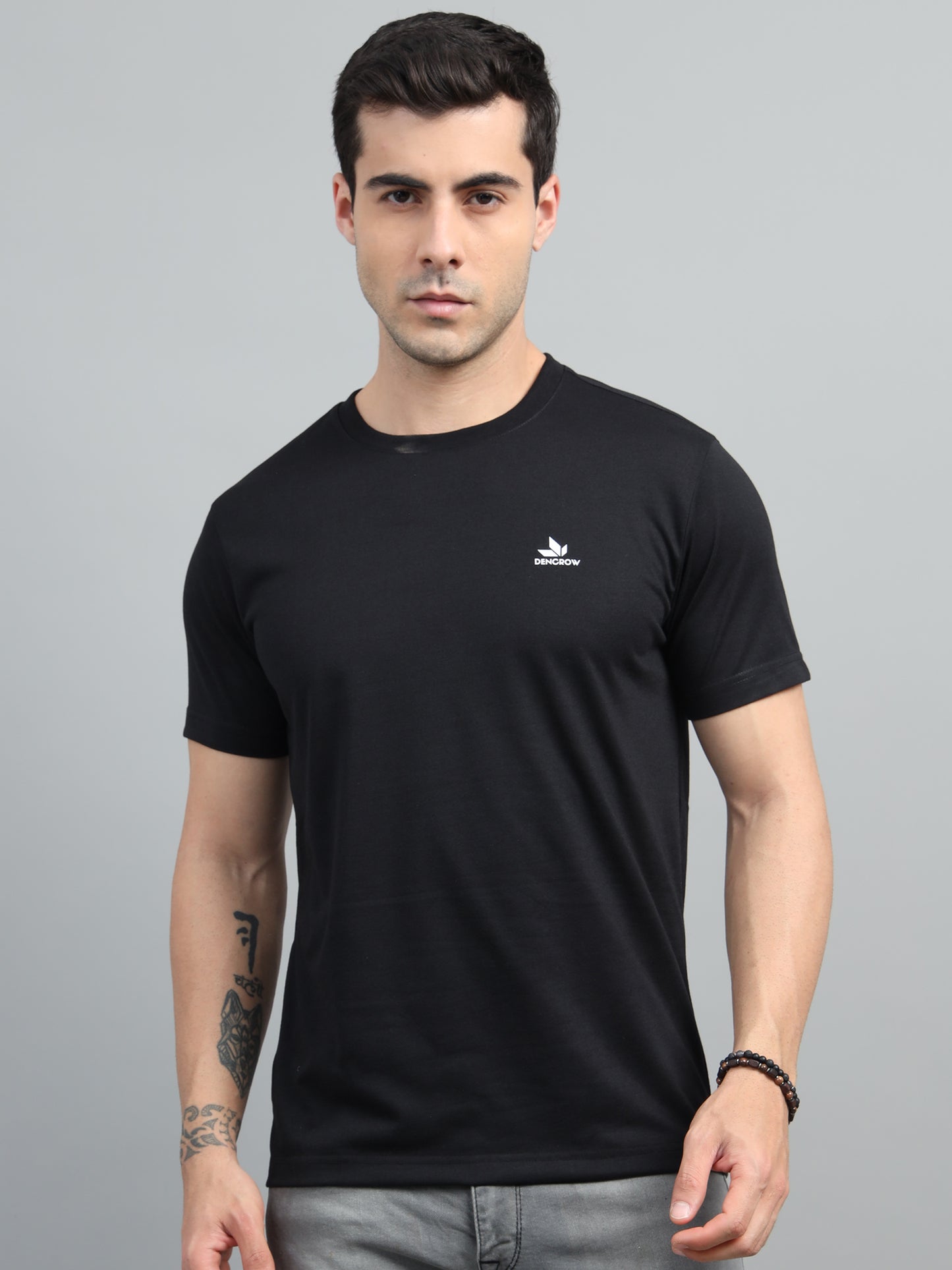 Men's Deep Blue Round Neck T-Shirt