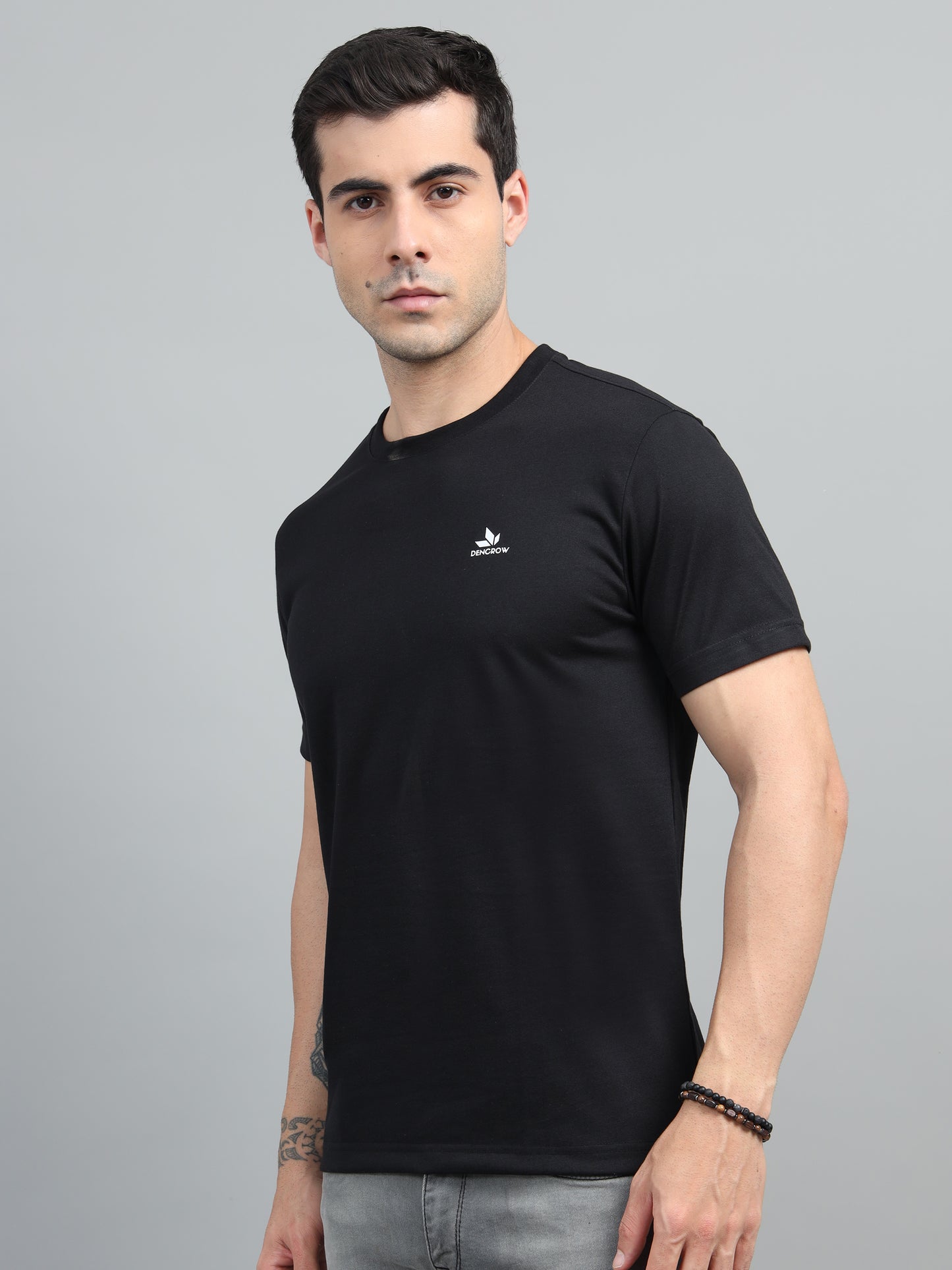 Men's Deep Blue Round Neck T-Shirt