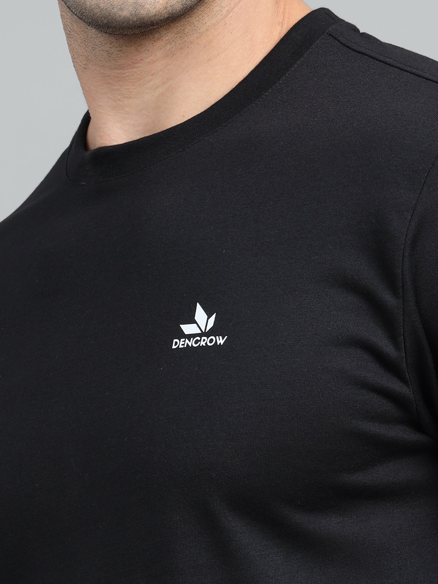 Men's Deep Blue Round Neck T-Shirt