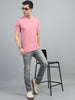 Men's Pink Round Neck T-Shirt