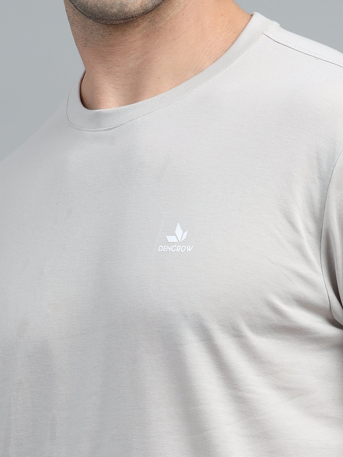 Men's Off White Round Neck T-Shirt