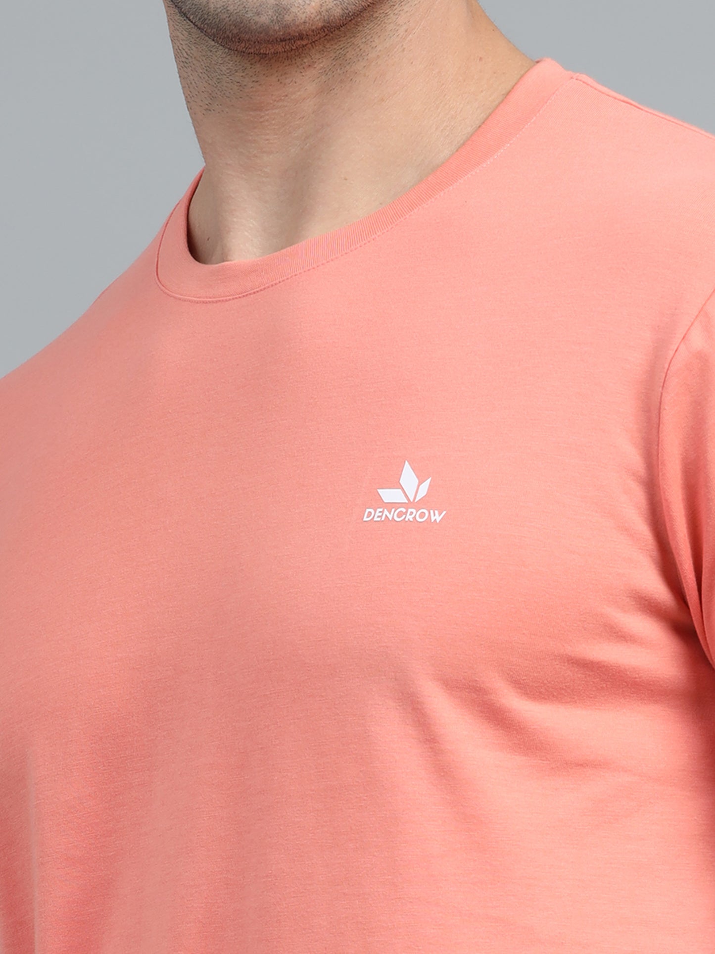 Men's Salmon Round Neck T-Shirt