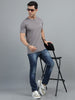 Men's Ash Grey Round Neck T-Shirt