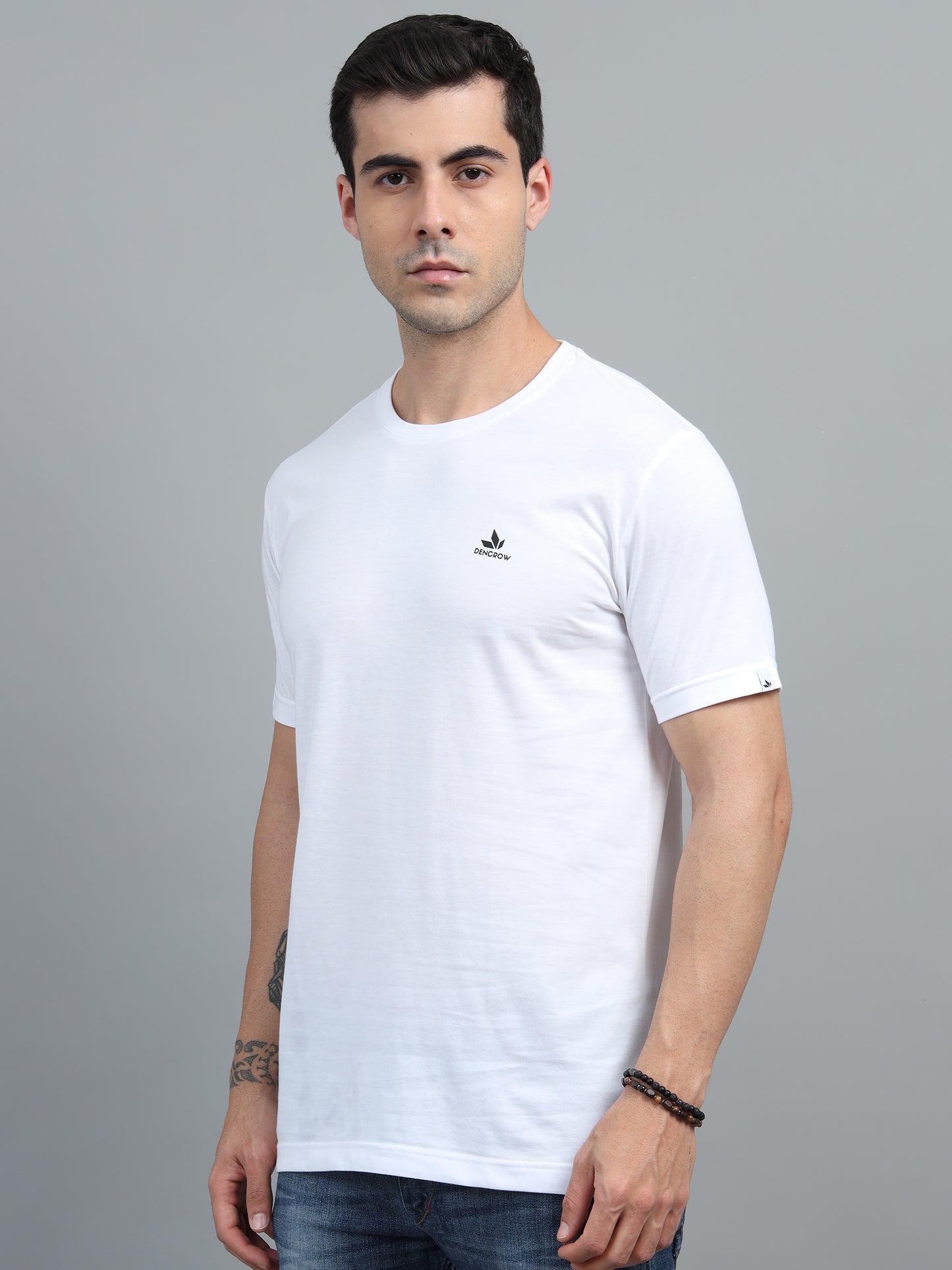 Men's White Round Neck T-Shirt