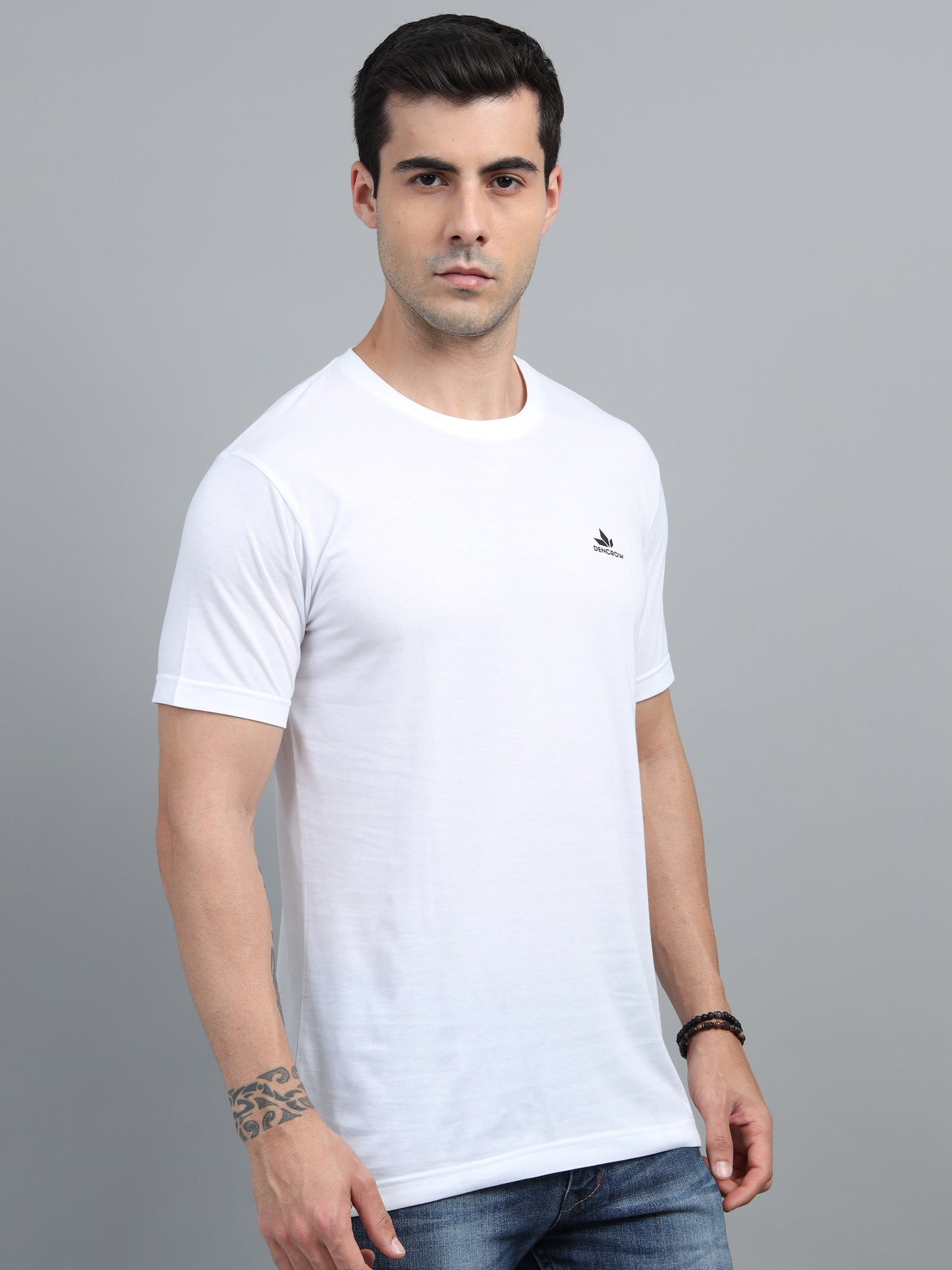 Men's White Round Neck T-Shirt