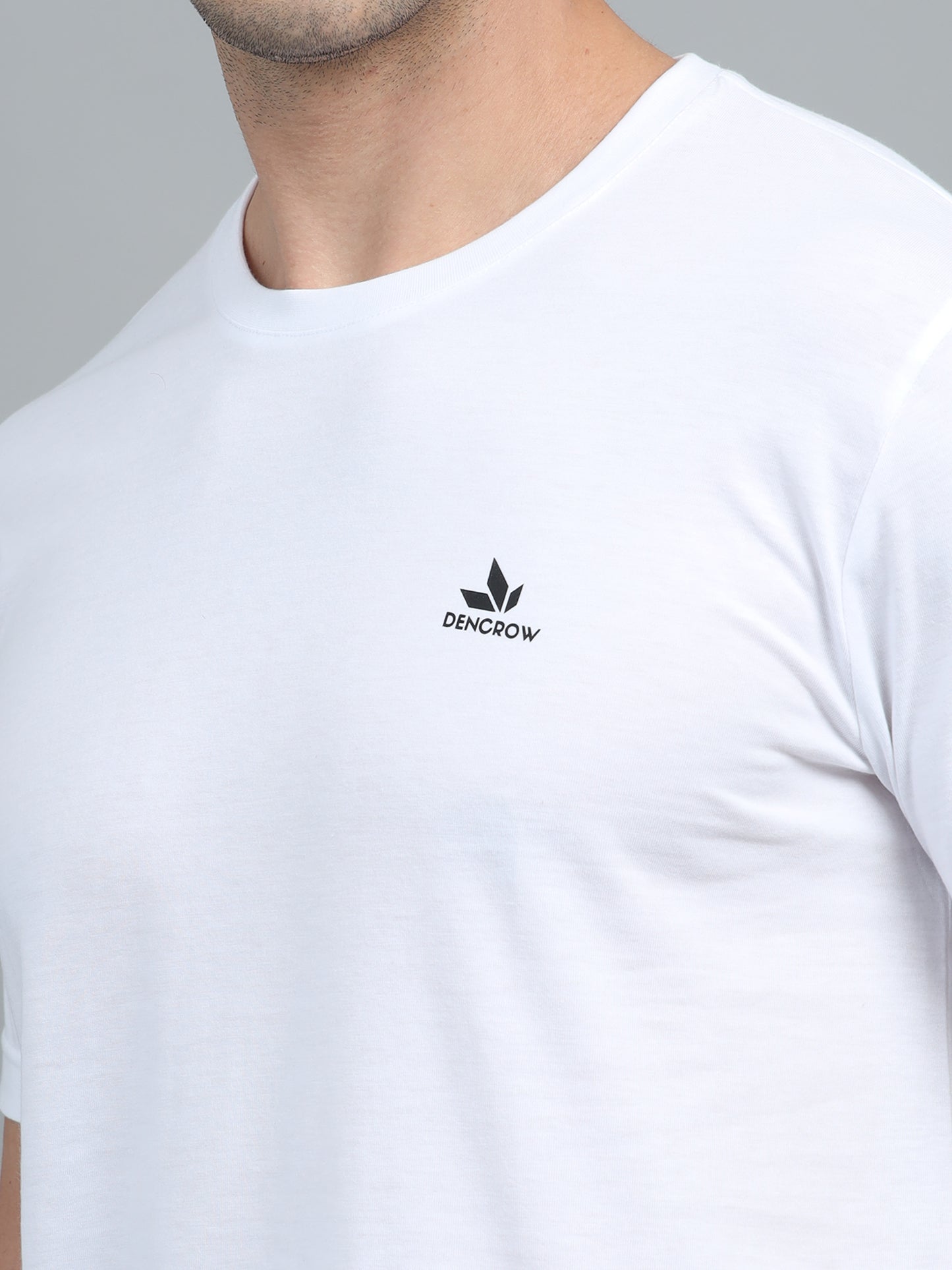 Men's White Round Neck T-Shirt