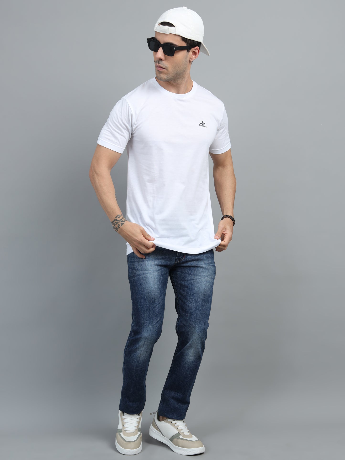 Men's White Round Neck T-Shirt