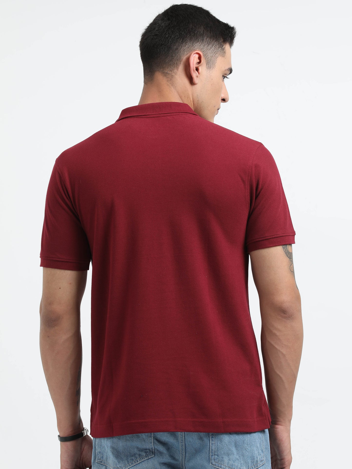 Men's Cotton Crimson Polo T-shirt