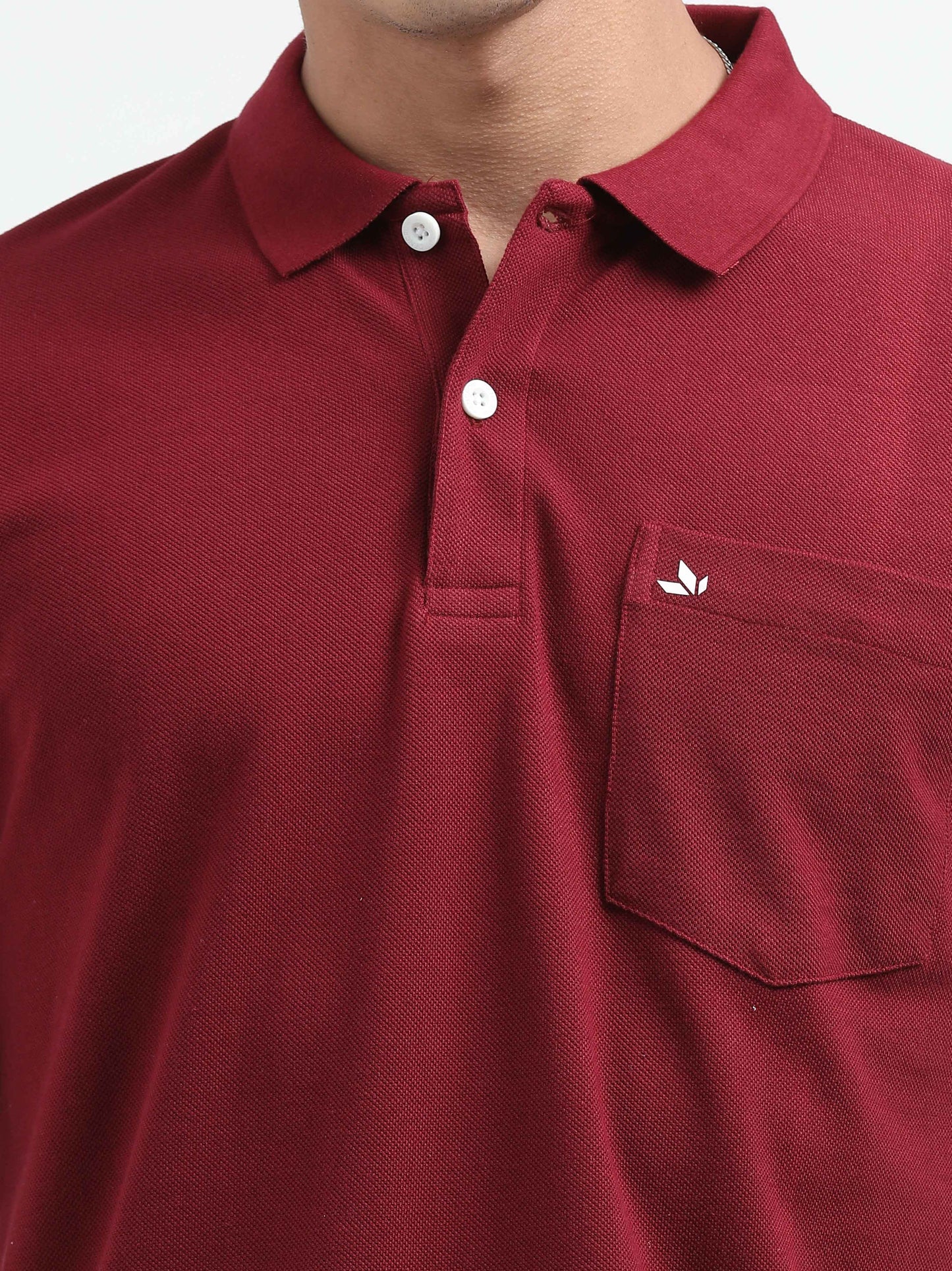 Men's Cotton Crimson Polo T-shirt