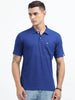 Men's Cotton Mild Blue Polo T-shirt