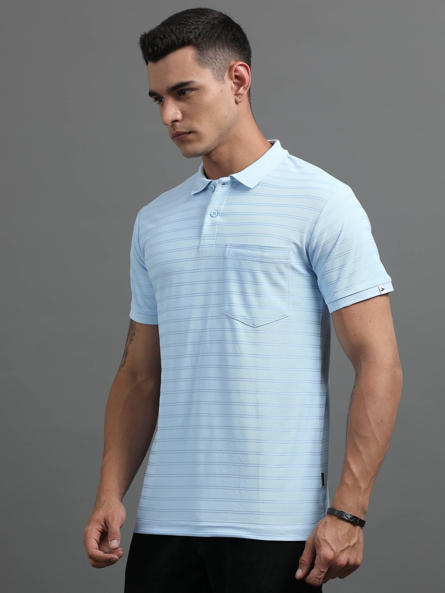 Men's Smart Fit Cloud Blue Polo T-shirt