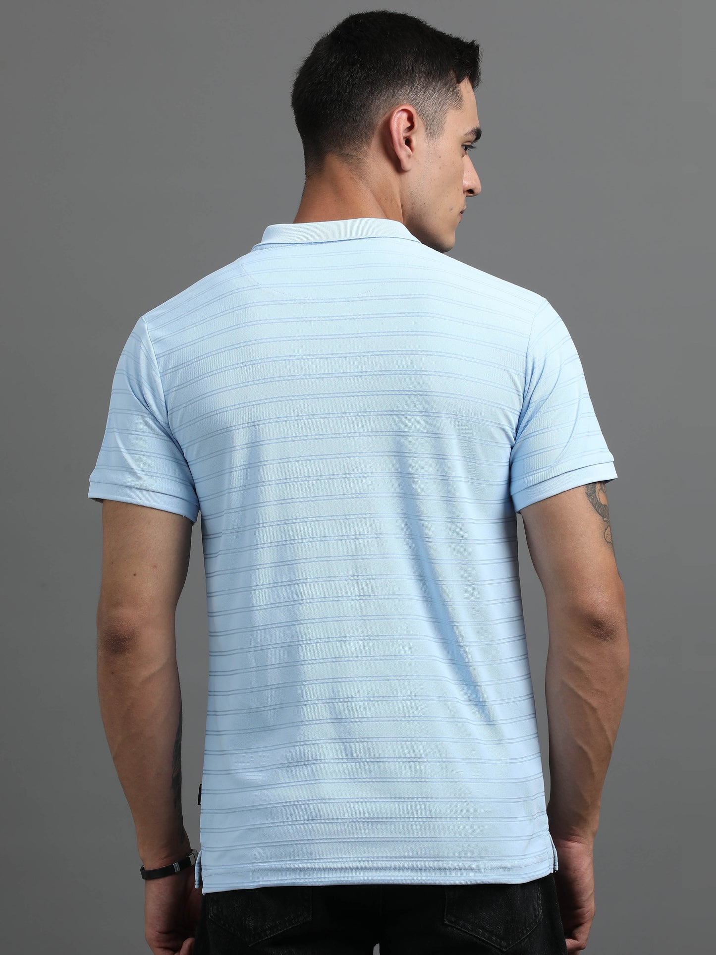 Men's Smart Fit Cloud Blue Polo T-shirt