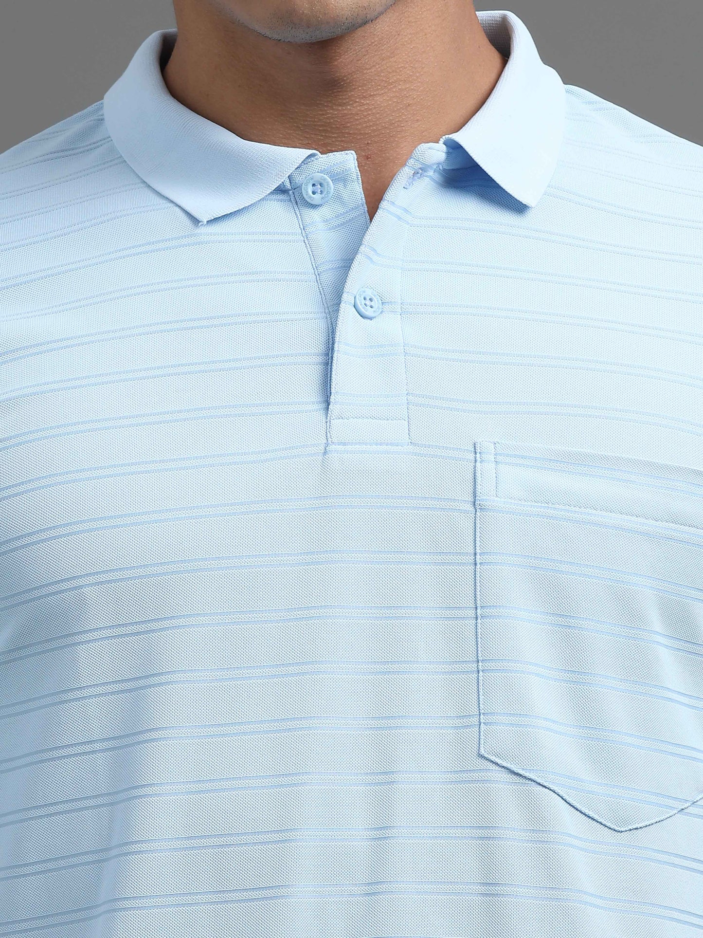 Men's Smart Fit Cloud Blue Polo T-shirt