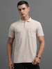 Men's Smart Fit Cream Polo T-shirt