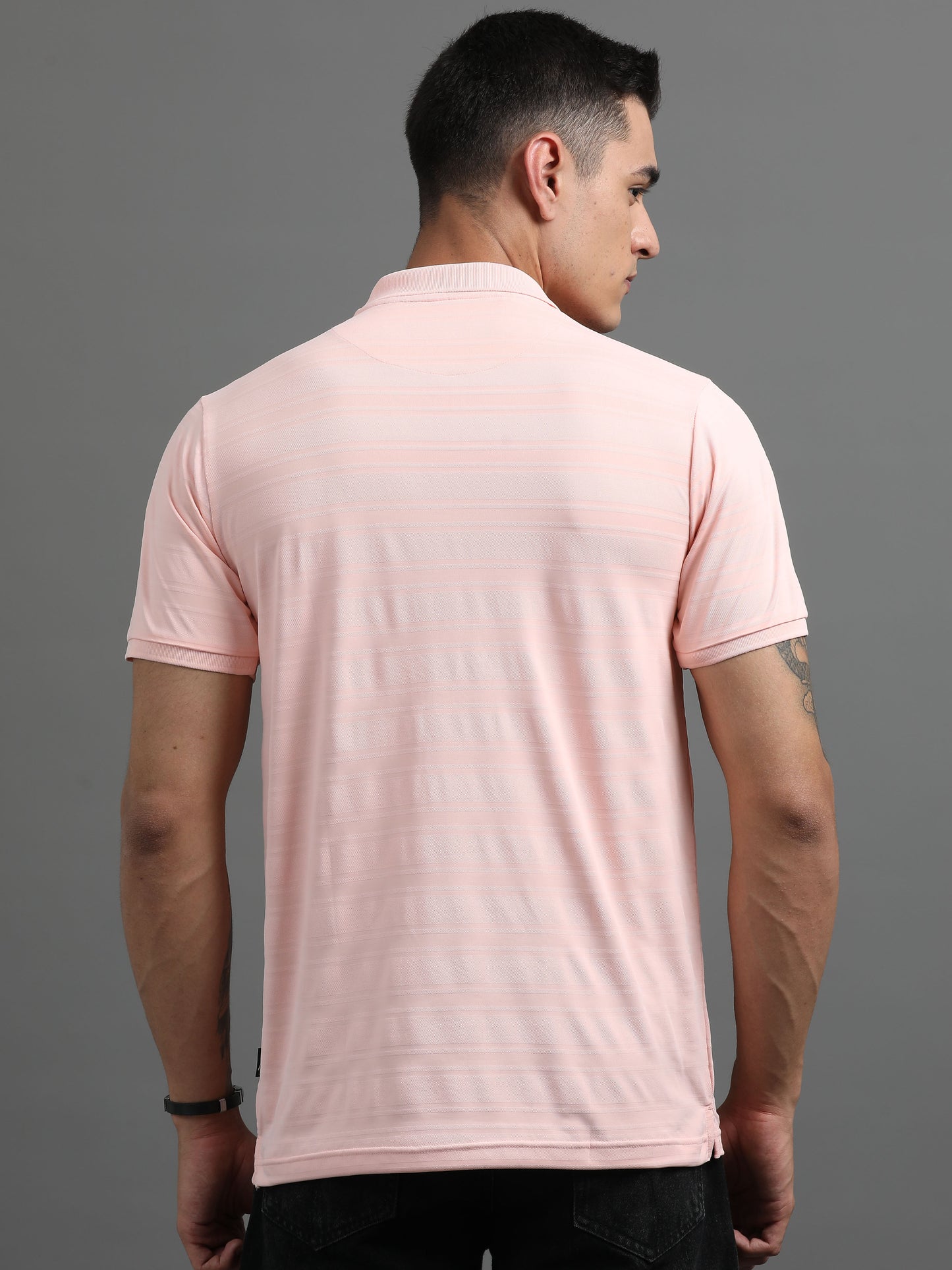 Men's Smart Fit Peach Polo T-shirt
