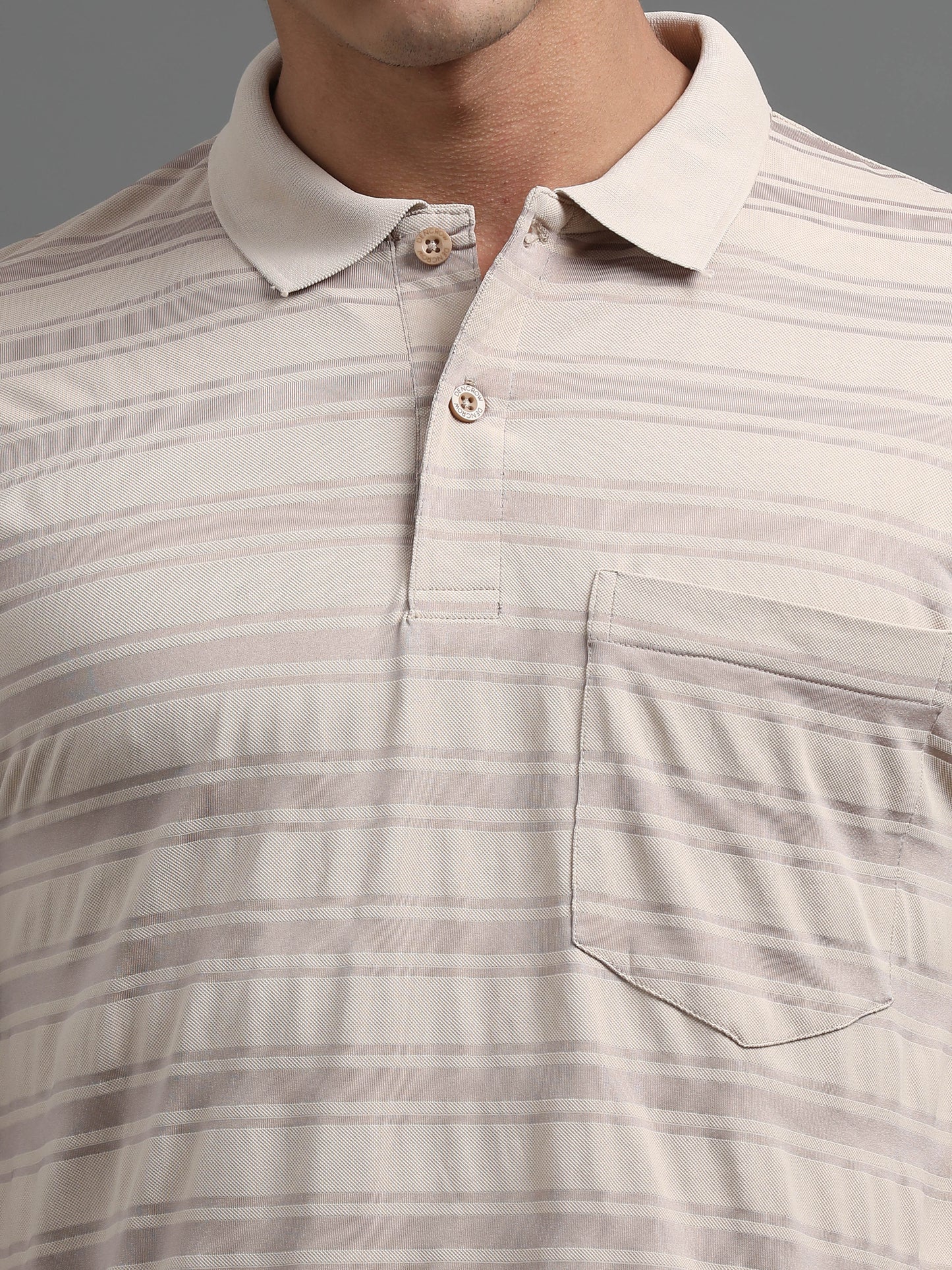 Men's Smart Fit Latte Polo T-shirt