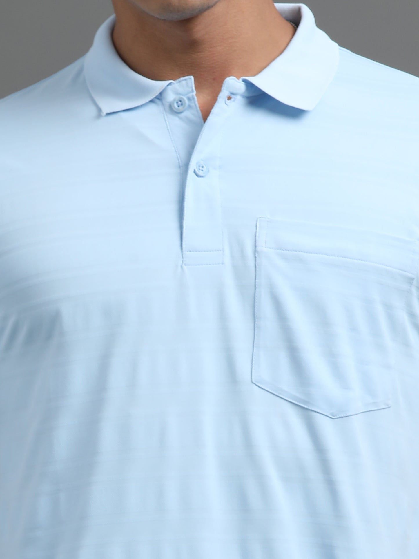 Men's Smart Fit Sky Blue Polo T-shirt