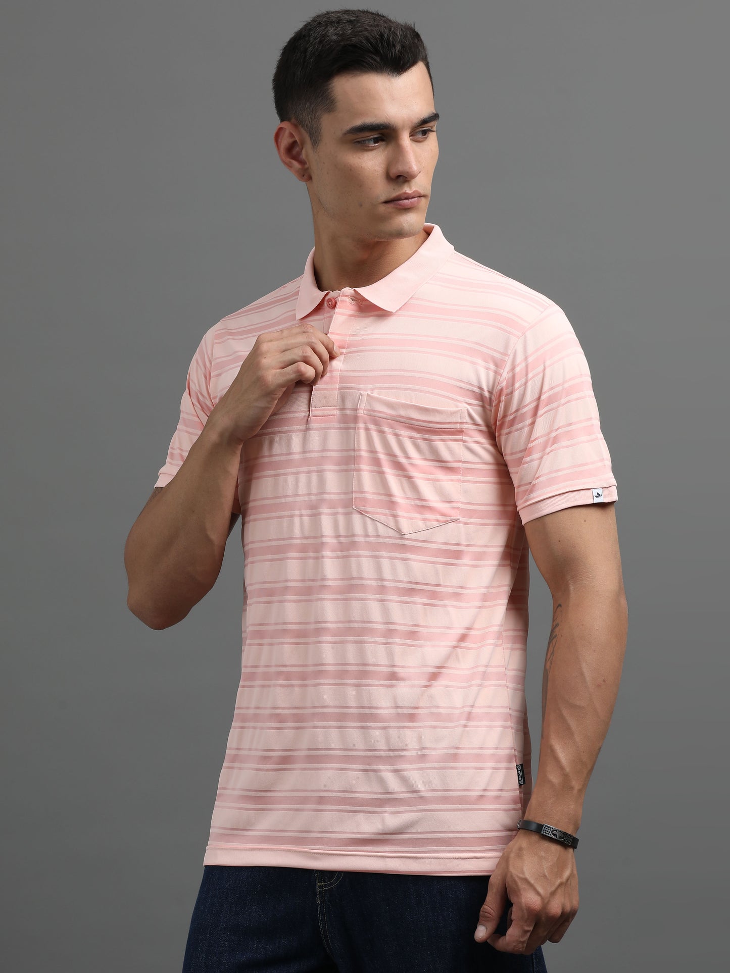 Men's Smart Fit Salmon Polo T-shirt